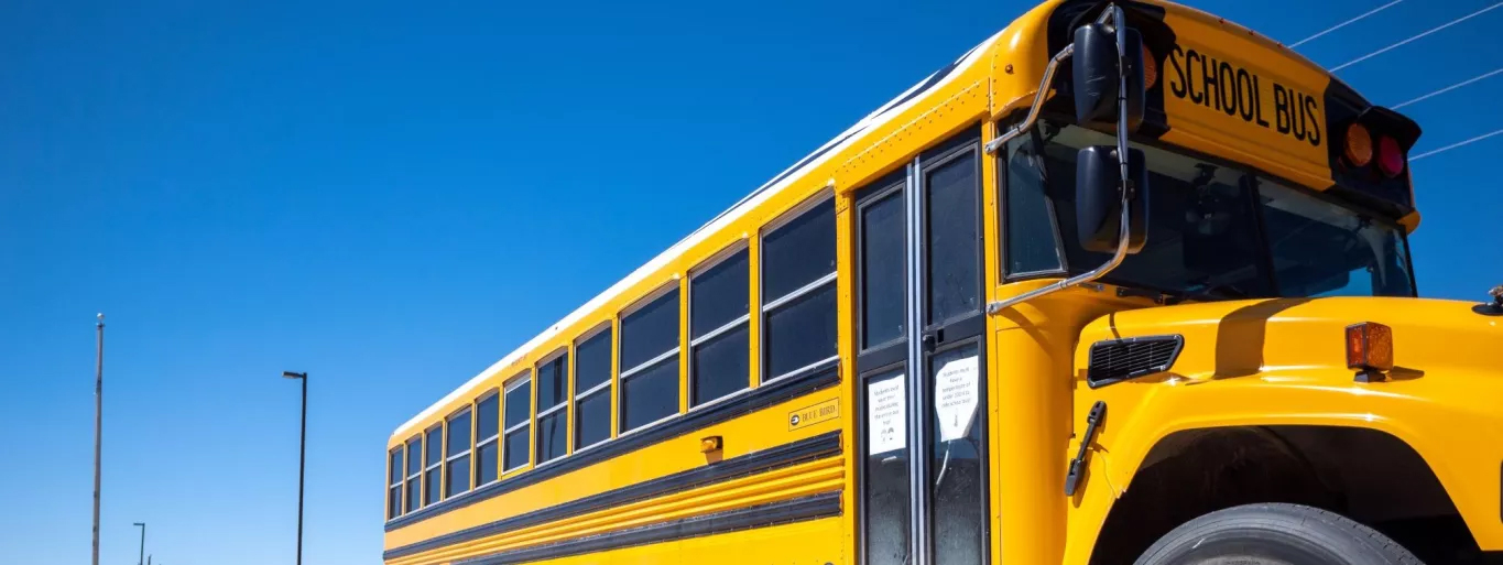 school bus waiting outside