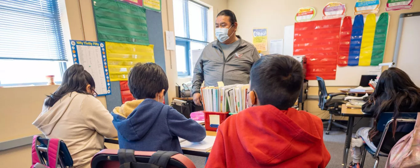 teacher and students in classroom