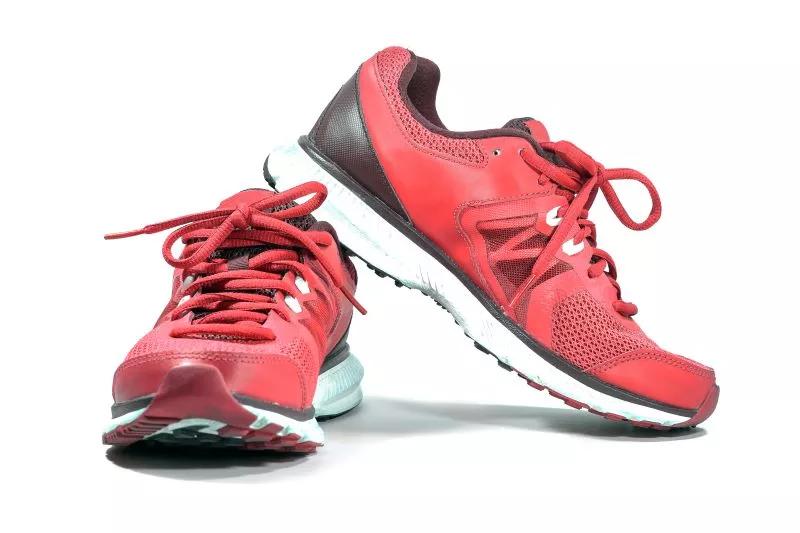 Red sneakers